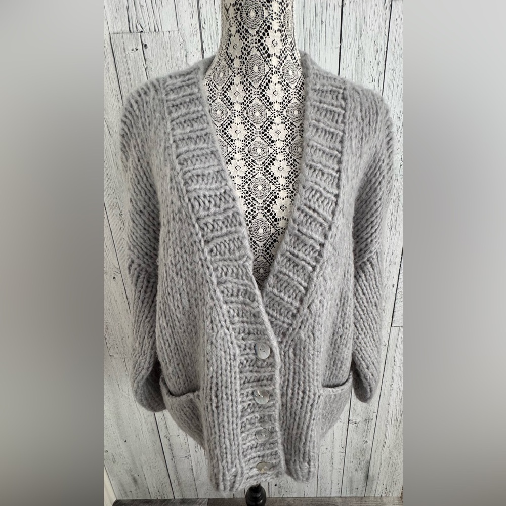 Chicwish Gray Chunky Knit Cardigan